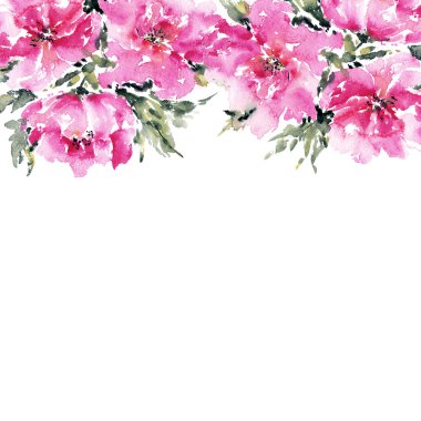 Kırmızı Güllü çiçekli arka plan