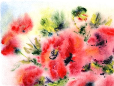 haşhaş ile çiçek arka plan