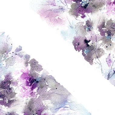 suluboya çiçek çerçevesi