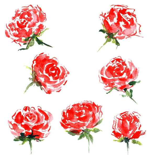 Cartão de aniversário com rosas — Fotografia de Stock