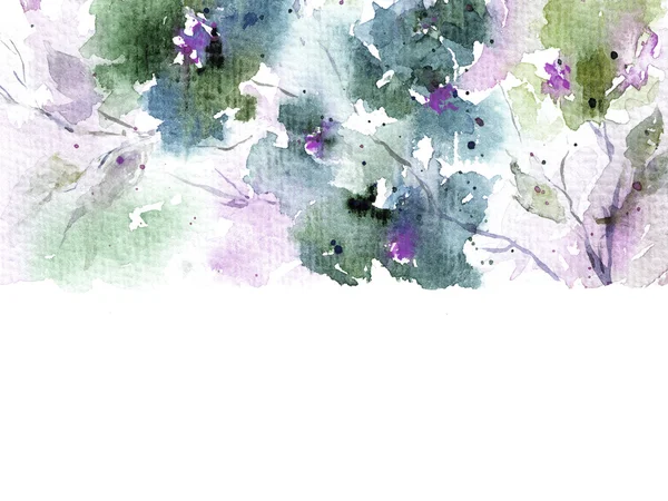 Akvarel květinové pozadí — Stock fotografie