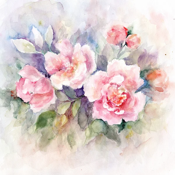 Watercolor floral bouquet — Stock Photo, Image