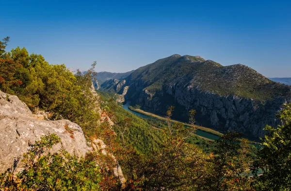 Panorama Del Cañón Del Río Cetina Omis Croacia Europa Agosto — Foto de Stock