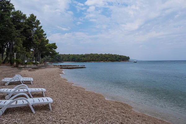 Croacia Isla Brac Playa Supetrus Amanecer Cerca Supetar Agosto 2020 — Foto de Stock