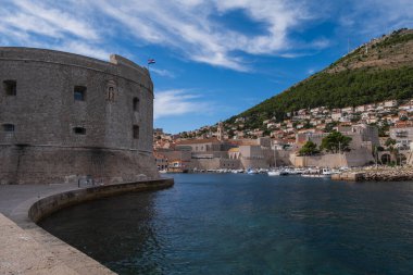 Muhteşem Dubrovnik Eski Şehir ve Limanı. Avrupa, Hırvatistan. Eylül 2020