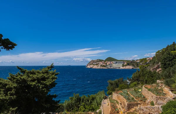Panoramic View Beautiful Beach Dubrovnik Croatia September 2020 — Stock Photo, Image