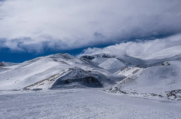 Vista Invierno Montaña Erciyes Cubierta Nieve Febrero 2021 — Foto de Stock