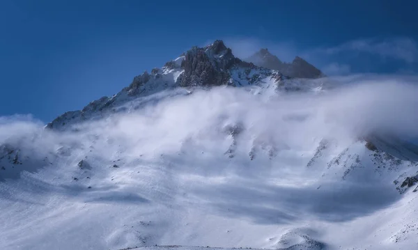 Vue Hiver Montagne Erciyes Recouverte Neige Février 2021 — Photo