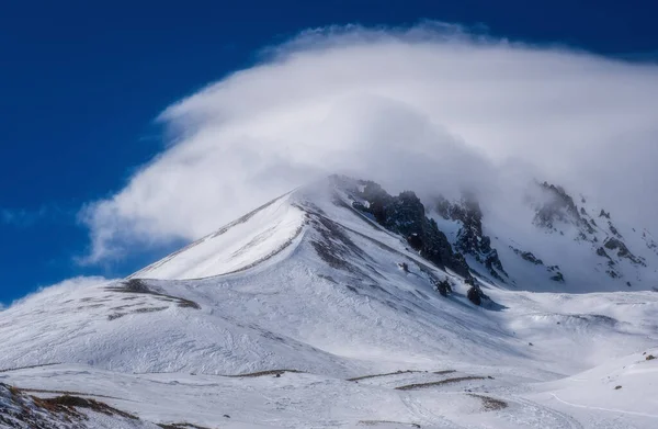 Vue Hiver Montagne Erciyes Recouverte Neige Février 2021 — Photo