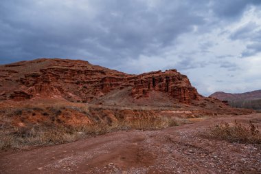 Narman Peribacalari Peri Bacalari, Narman 'in Erzurum ilinde, TURKEY. Ocak 2021