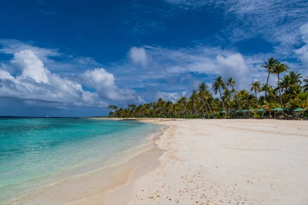 Playa Tropical Solitaria Virgen Maldivas Crossroads Julio 2021 Vista Desde — Foto de Stock