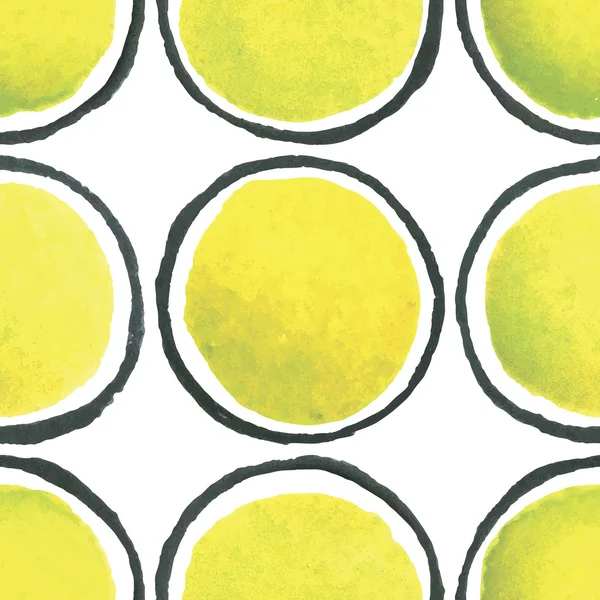 Hand paint watercolor polka dot  seamless pattern — Stock Vector