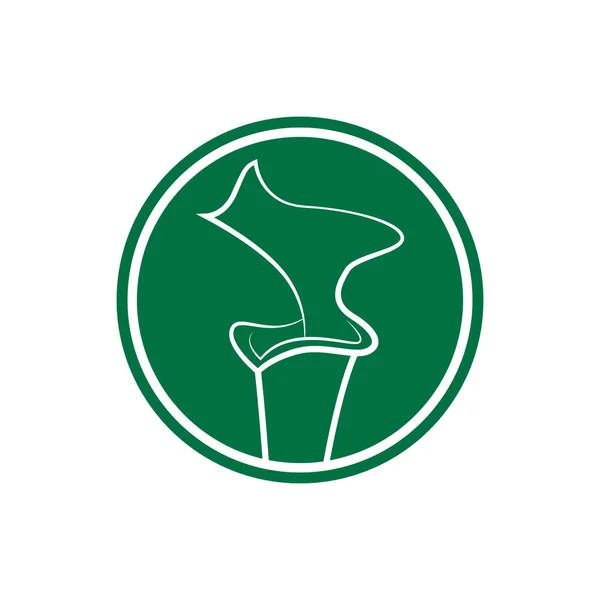 Зелений Шаблон Логотипу Рослини Саррасія — стоковий вектор