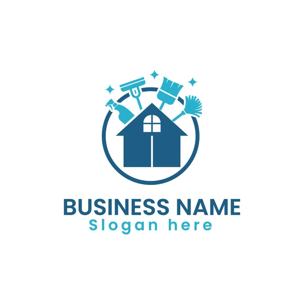modern ev ve bina temizleme logosu şablonu vektör 04