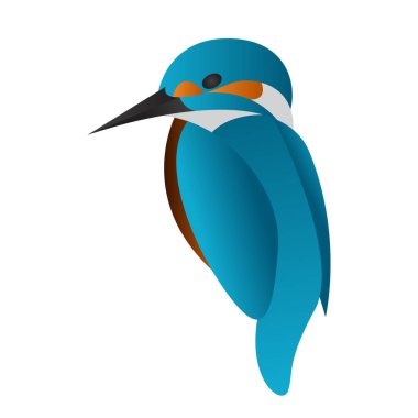 gradyan Kingfisher kuş vektör çizimi