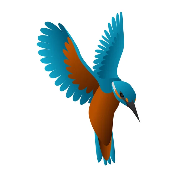 gradyan Kingfisher kuş vektör çizimi