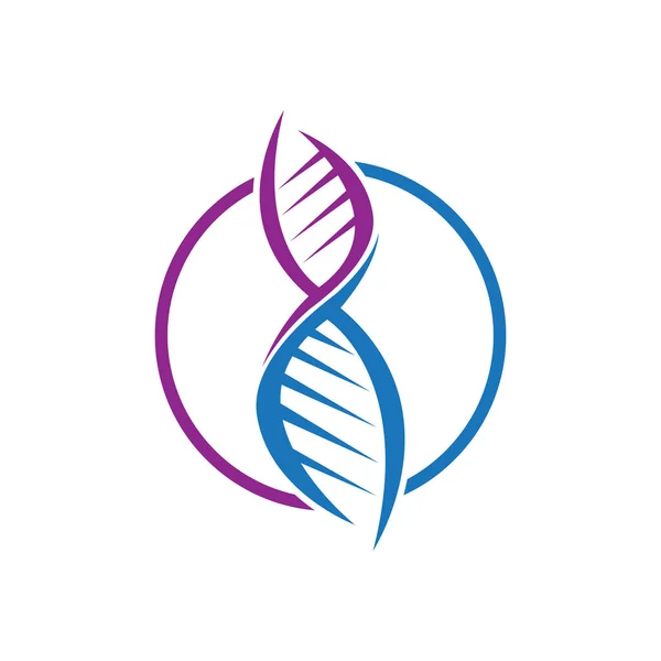 Yüksek kaliteli dosyası olan DNA logo sembolü vektör şablonu 02
