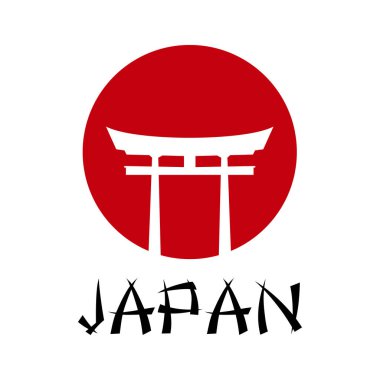 Torii japon geleneksel geçit vektör çizimi