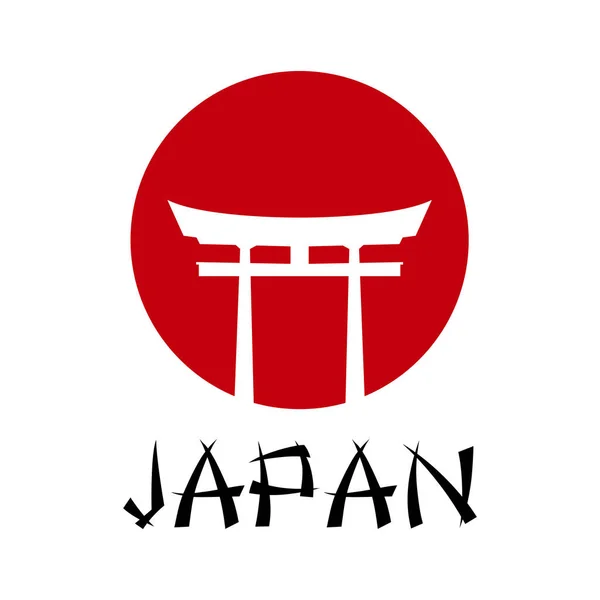 Torii Japón Vector Puerta Tradicional Ilustración — Archivo Imágenes Vectoriales