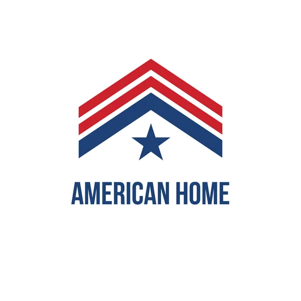 Plantilla Vector Logotipo Casa Americana Vector De Stock