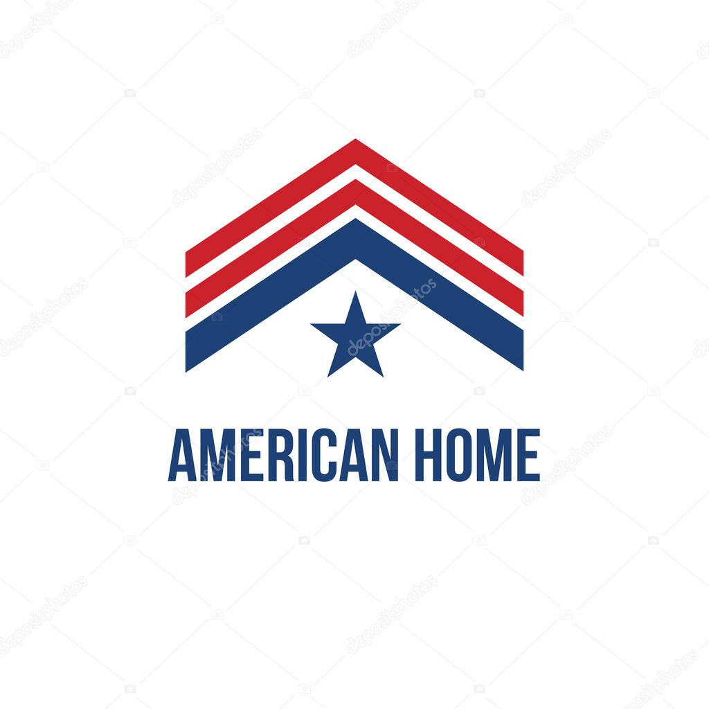 American home logo vector template