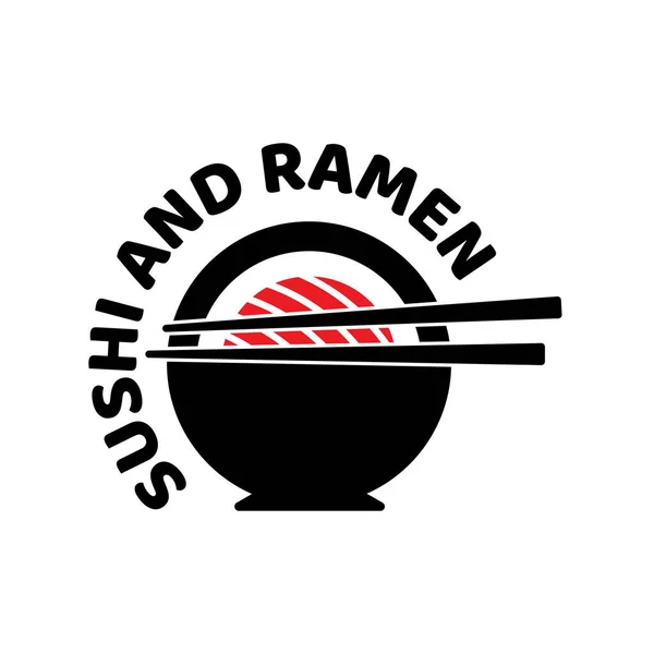 Sushi Ramen Logo Vektorová Šablona — Stockový vektor