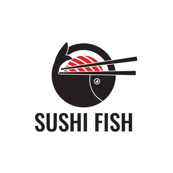 Логотип Суші Риби Векторний Шаблон — стоковий вектор