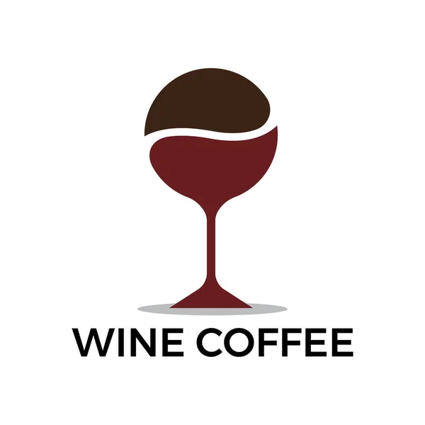 Wein Kaffee Logo Vorlage Für Bar Und Café Geeignet — Stockvektor