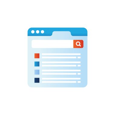 Vektör olarak Sonuç simgesini ara. Logotype