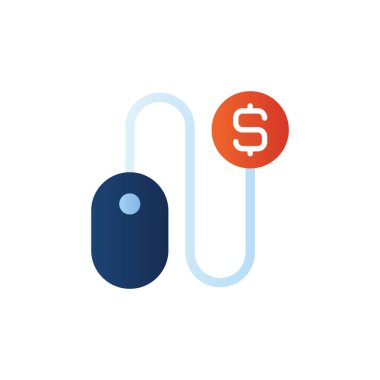 Tıklama simgesi başına vektör olarak öde. Logotype