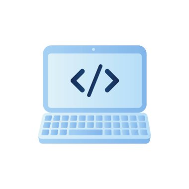 Vektör içinde özel kodlama simgesi. Logotype