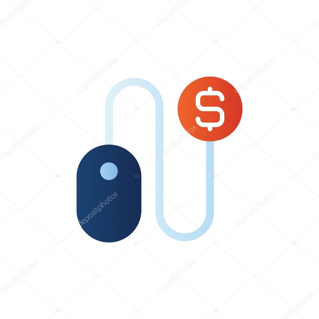 Pay Per Click icon in vector. Logotype