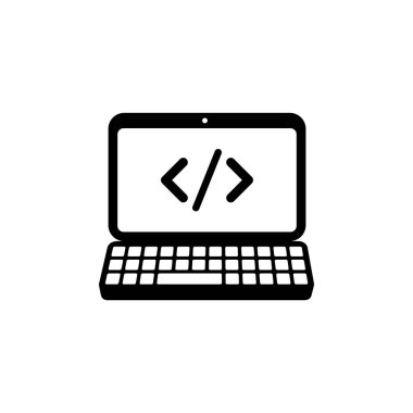 Vektör içinde özel kodlama simgesi. Logotype