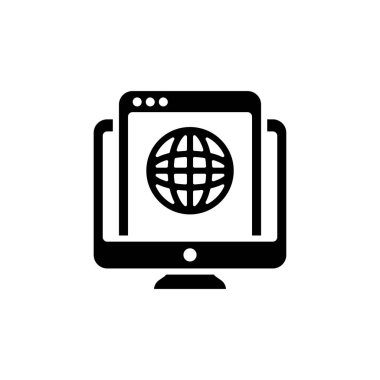 Vektör olarak tarayıcı simgesi. Logotype