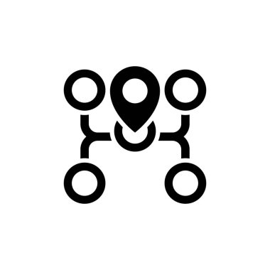 Durum haritası yön bulma simgesi vektörde. Logotype