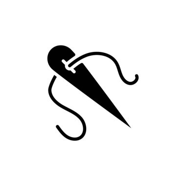 İğne simgesi vektörde. Logotype