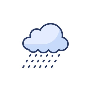 Şiddetli Yağmur simgesi vektörde. Logotype