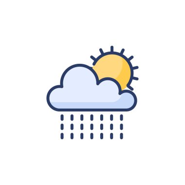 Vektör olarak Güneş Duş simgesi. Logotype