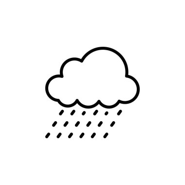 Şiddetli Yağmur simgesi vektörde. Logotype