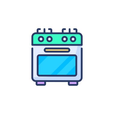 Fırın simgesi vektörde. Logotype