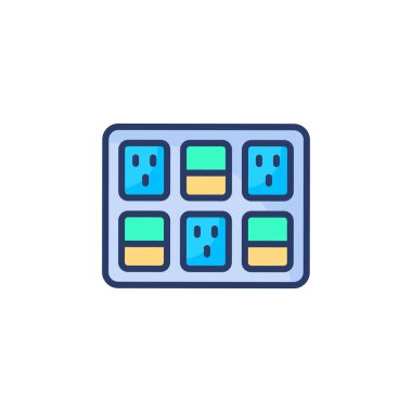 Santral simgesi vektörde. Logotype