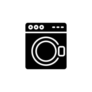 Çamaşır Makinesi simgesi vektörde. Logotype