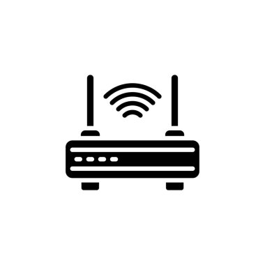 Vektör olarak Wifi Router simgesi. Logotype