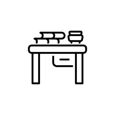 Çalışma odası simgesi vektörde. Logotype