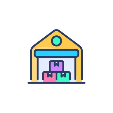 Depo simgesi vektörde. Logotype