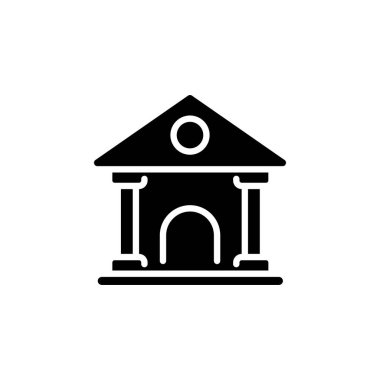 Vektör olarak müze simgesi. Logotype