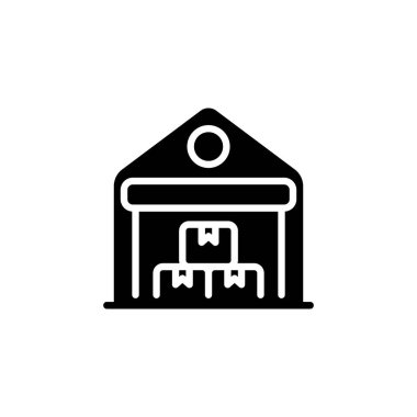 Depo simgesi vektörde. Logotype