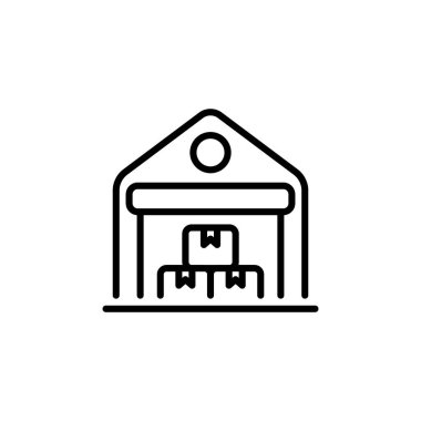 Depo simgesi vektörde. Logotype