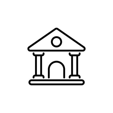 Vektör olarak müze simgesi. Logotype