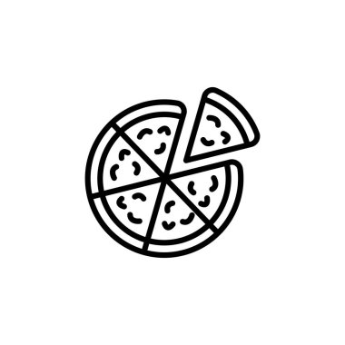Vektör olarak pizza ikonu. Logotype